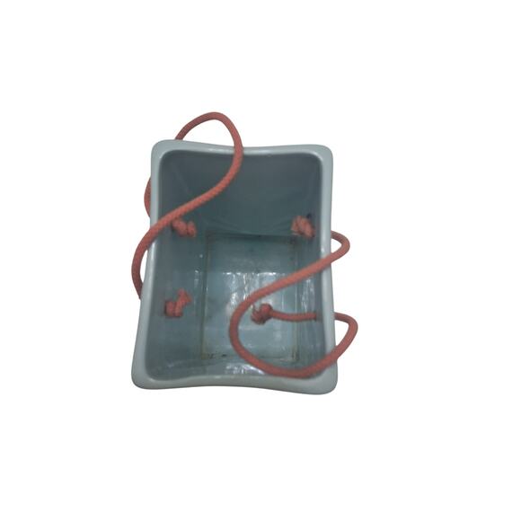 Vintage FTDA 1986 Cottagecore Decor Ceremic Gift Bag Vase Pen/Pencil Holder - Picture 6 of 7